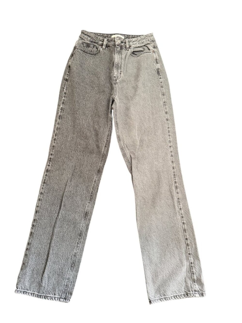 PacSun Two-Tone Gray 90s Boyfriend Jeans Size 27 Straight-Leg High-Waist Cotton